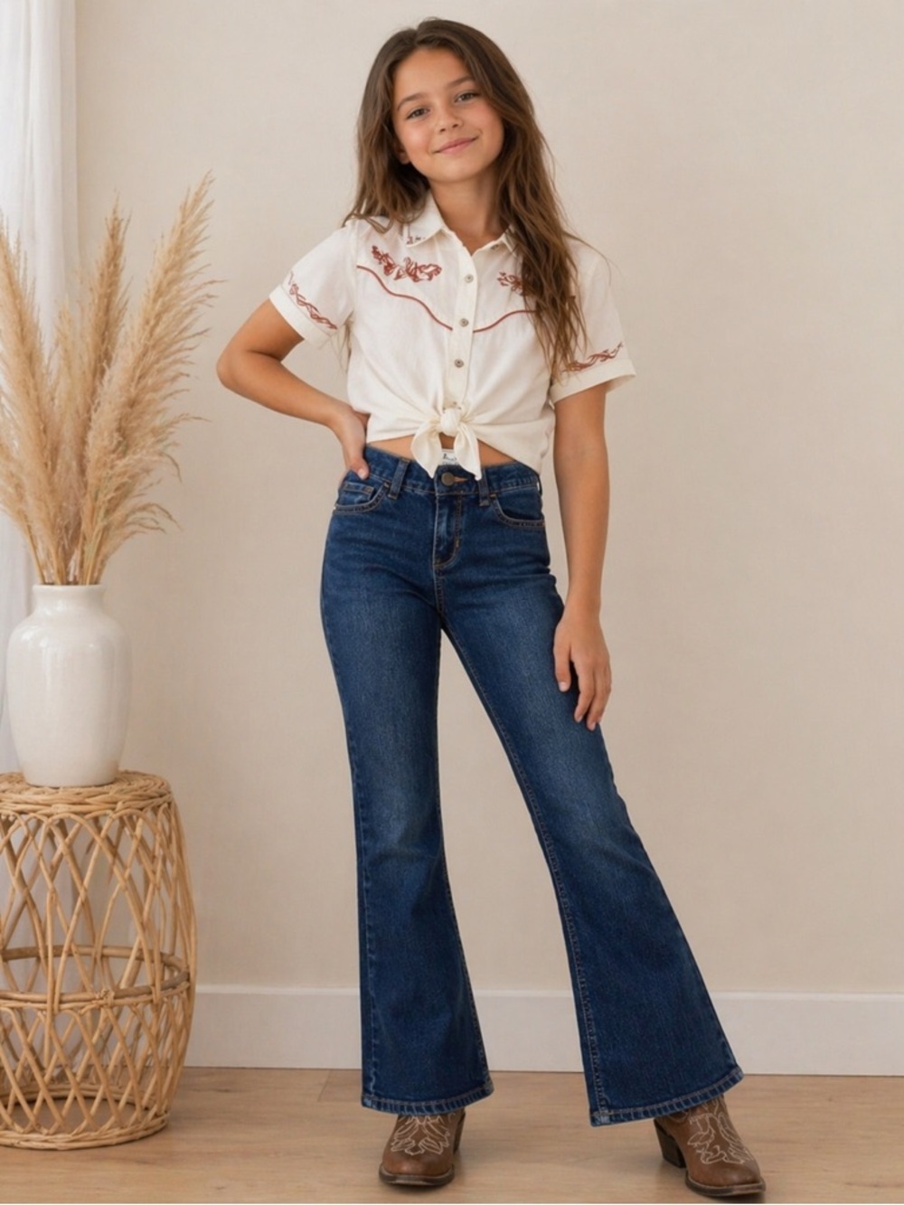 The Children's Place Bootcut Jeans Girls‎ Size 10 Semi Stretch